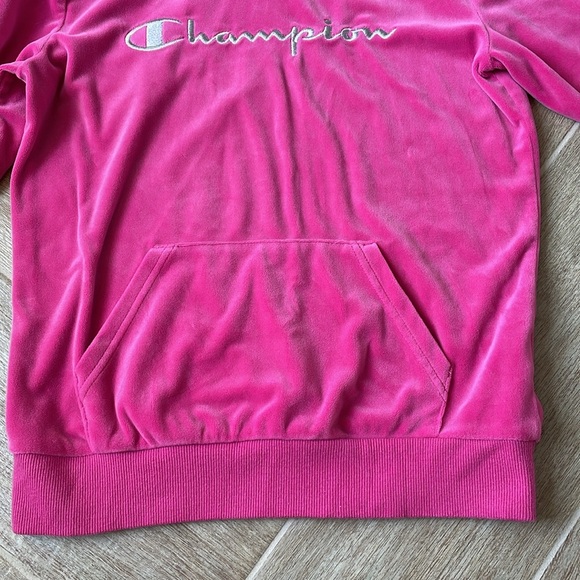 + CHAMPION + Velvet Hooded Sweatshirt - Picture 6 of 8